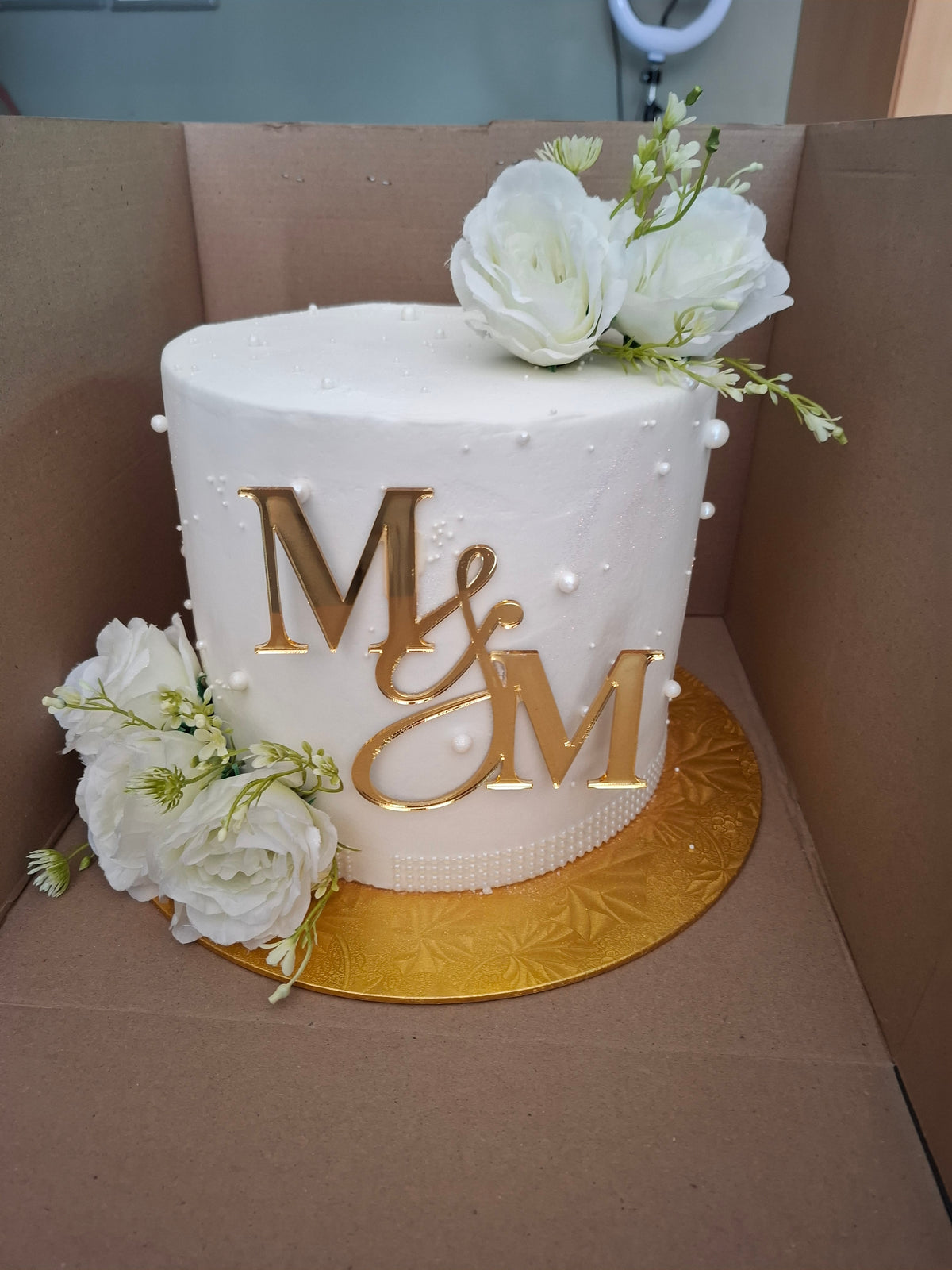 Golden Promise Wedding Cake | 20 cm, 3 Layers