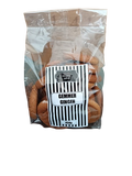 Yo-Lokal Bakery Gemmer Ginger Biscuits 450g in clear packaging with black and white striped label